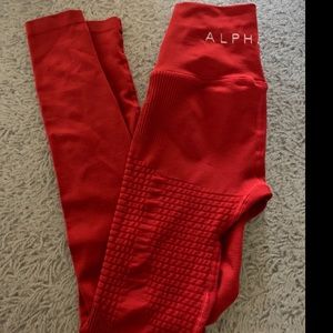 Alphalete Halo Leggings Red